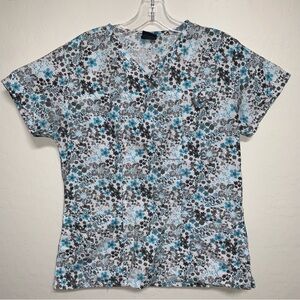 Medgear Floral Scrubs Top